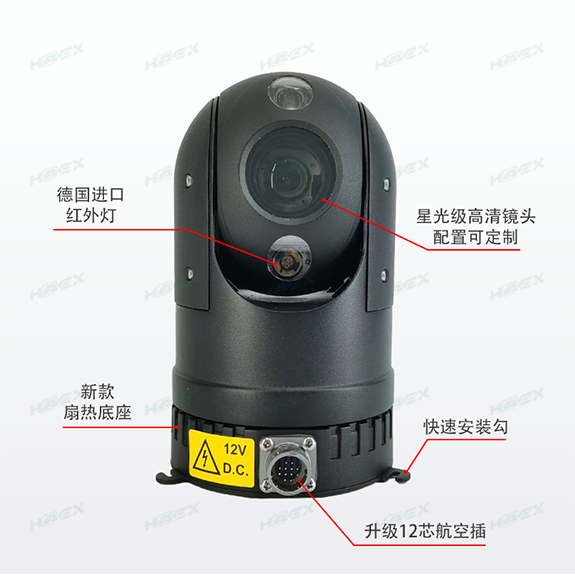 車載迷你球型高清紅外夜視云臺攝像機 GSH-Q100系列