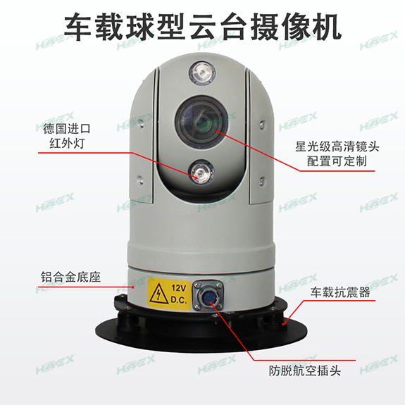 車載迷你球型高清紅外夜視云臺攝像機 GSH-Q100系列
